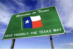Welcome to Texas sign. 