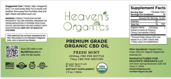 Organic CBD Oil Mint