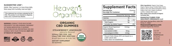 10MG Strawberry Lemonade USDA Label